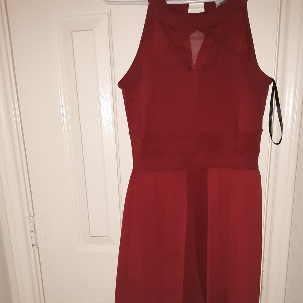 Red long dress